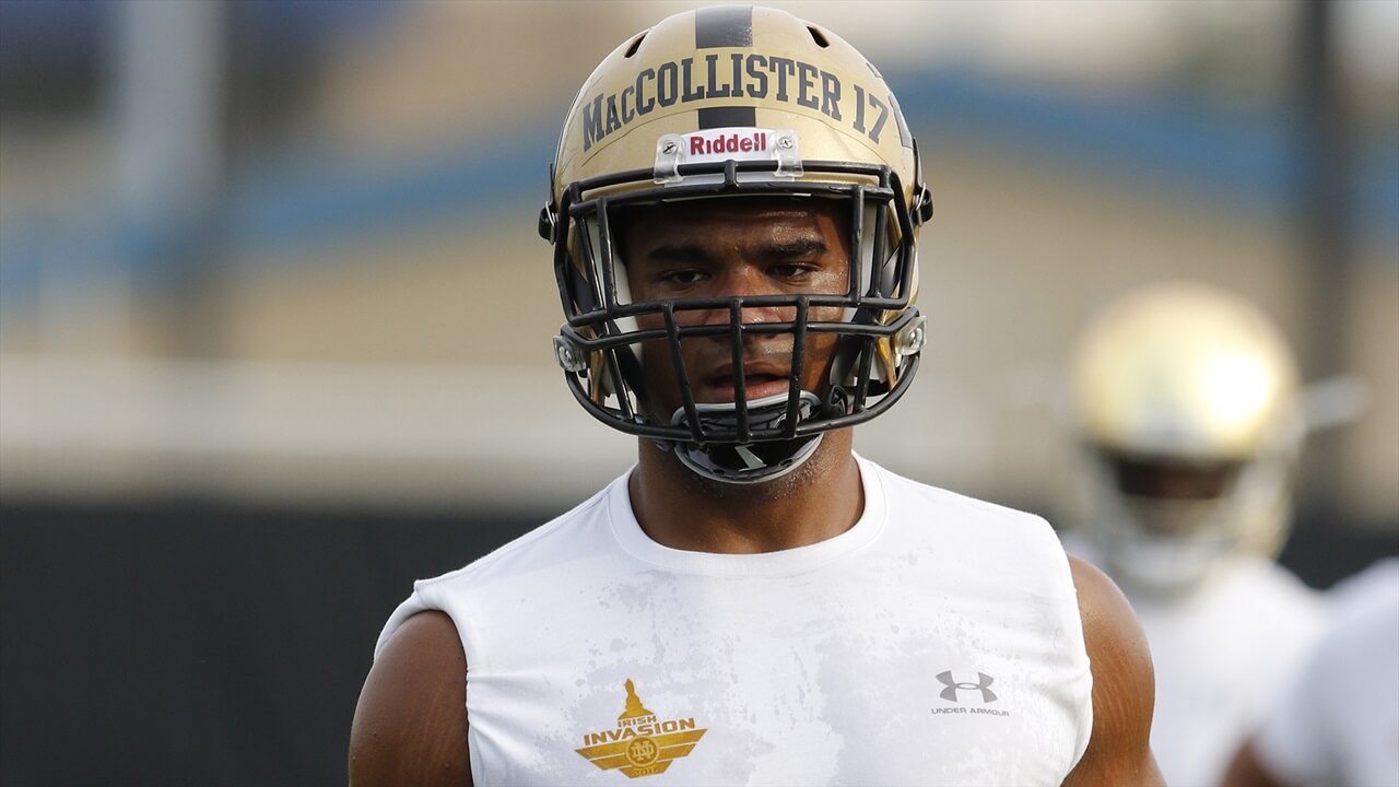 Jonathon MacCollister is a Notre Dame defensive end