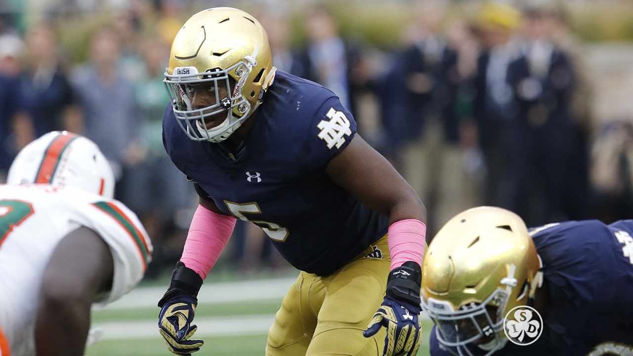 Nyles Morgan is a Notre Dame Linebacker