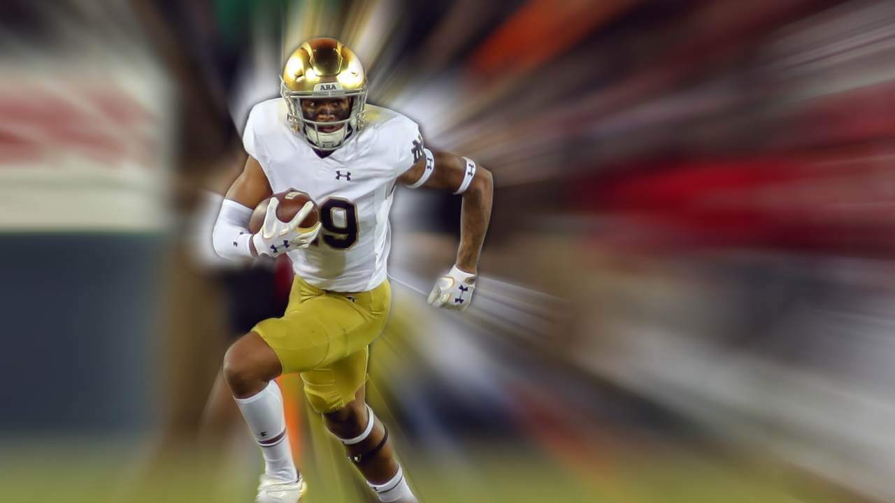 Kevin Stepherson Notre Dame at Stanford